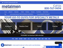 Tablet Screenshot of metalmensales.com